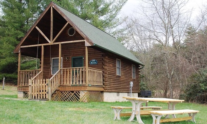 Laurel Springs Cabin | Near Blue Ridge Parkway, Pet Friendly Cabin w/WIFI & Pond Views, Gas Frpl