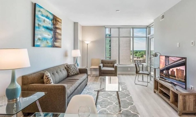 Woodmont Triangle Apartment | Near Chevy Chase | Kitchen w/USB Charging | Take Metro to DC | by GLS