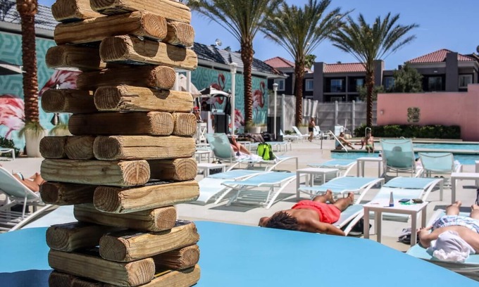 Las Vegas Hotel | Near M&M's World Las Vegas, Standard Two Double at OYO Las Vegas Hotel