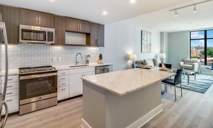 Woodmont Triangle Apartment | Near NIH, Metro & Shops! Spa + Terrace | Near DC | by GLS