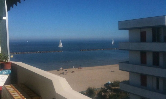 Lido Adriano Apartment | NEREIDS: PANORAMIC VIEW of SEA and BEACH from the 5th floor.