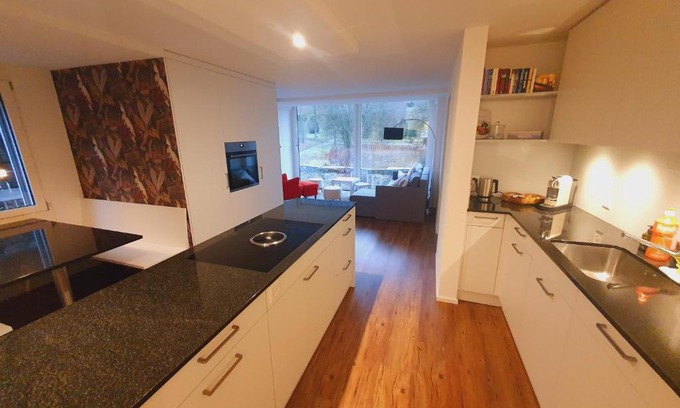 Ebikon Apartment | Neue Wohnung an Stadtrand mit Parkplatz