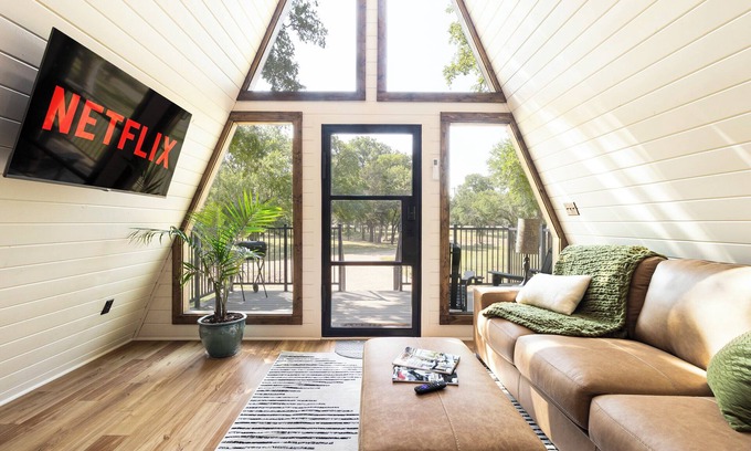 Pecan Acres Cabin | New A Frame Near Hiking - Hot Tub & Cold Plunge