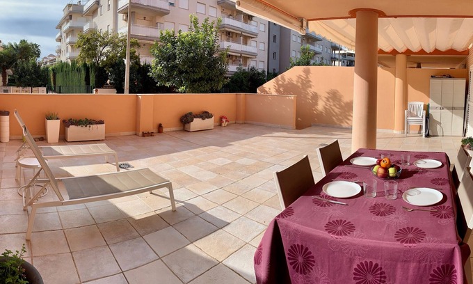 Canet de Berenguer Apartment | New Apartment with Large Terrace with Wifi at 200 mtrs. of the beach