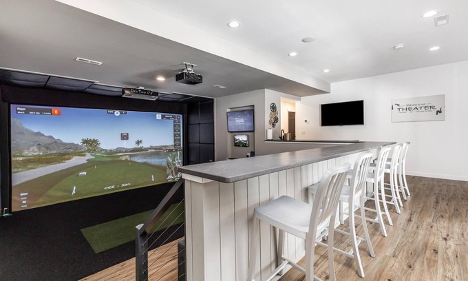 The Galena Territory House | New Build: Commercial Grade Golf Simulator+18’ Theater+Bar Event Space+Hot Tub