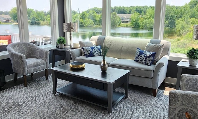 Crockery Township Condo | New condo on large swimming pond with double kayak