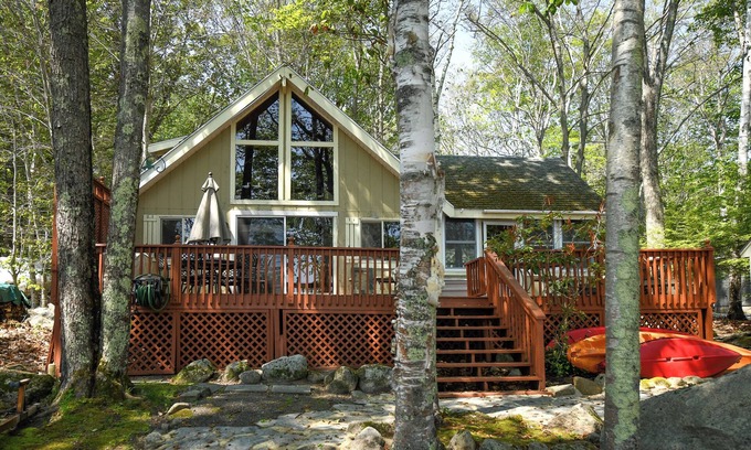Standish Cottage | New for 2025! Frye Island Gem with Dock, Firepit, & Sandy Beach!