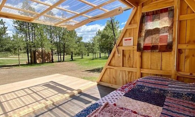 Custer Cabin | NEW! Glamping A-Frames, Stargazer 3 at Dakota Dream