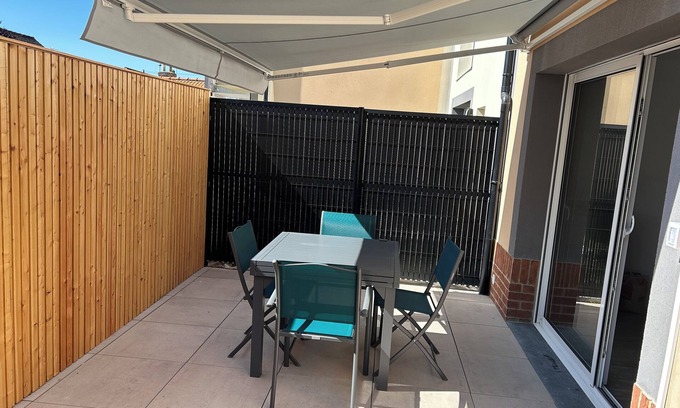 Stella-Plage Apartment | New house with large terrace in Stella-Plage