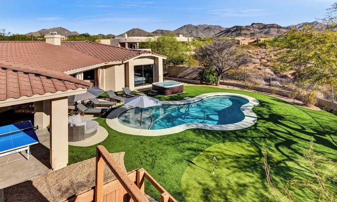 Pinnacle Peak Vistas III House | NEW I Above Scottsdale Pinnacle Peak Escape I Pool/Spa | Putting Green l 8 Bd