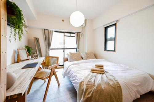 Hakata-ku Apartment | New! Japandi 3 1BR in Prime Location-1 min to STN