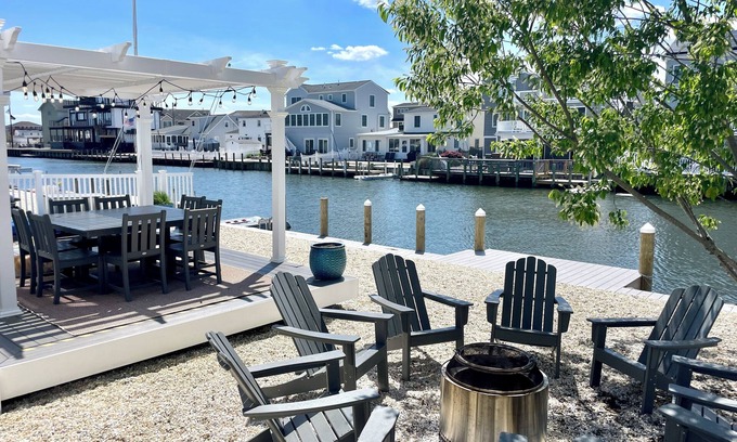 Beach Haven West House | NEW Lagoon-Front Escape with Decks, Kayaks & Fire Pit – Near LBI