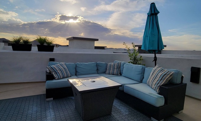 Norterra House | NEW Listing discount! 5 minutes to dining & shopping with a rooftop deck & views