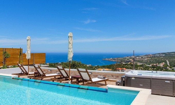 Gerani Villa | NEW Lux Villa ★ Prive Infinity pool ★ Jacuzzi ★ SeaView ★ Free Vegetables