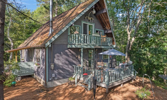 Newfield Ski Chalet | New Rental on Private Beautiful Silver Lake in Newfield Maine.