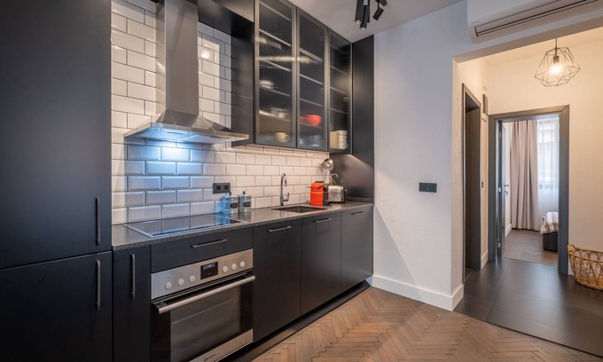 Sofia City Center Apartment | New Soho 13- Top Center Black & White