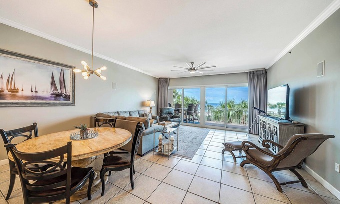 Thomas Drive Condo | NEW Sterling Beach 204! Spacious, Beachfront, Heated Pool, Grills & FREE Golf
