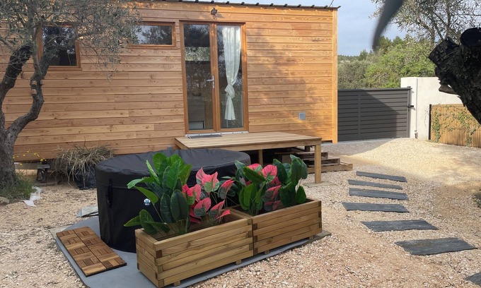 Mouries Cabin | NEW Tiny House des Oliviers with private Jacuzzi