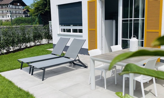 Bad Wiessee Apartment | New, with garden, garage parking space, own children's room and yoga & fitness gadgets