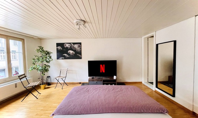St. Gallen Apartment | Newly furnished beautiful old building apartment in the center with Apple TV O1