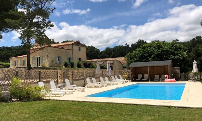Fonroque House | Newly renovated property, secluded area with private heated pool up to 15 guests