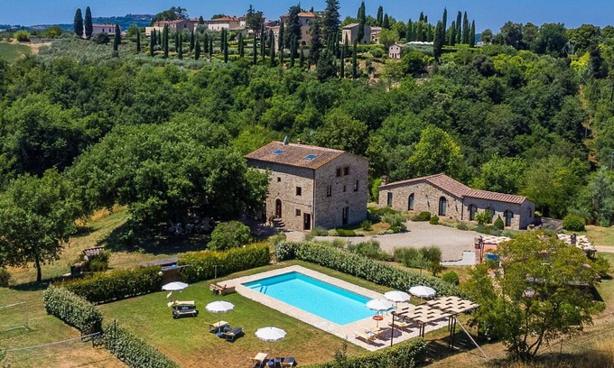 Collalto House | Nice apartment in villa with private pool, A/C, WIFI, TV, patio, panoramic view and parking