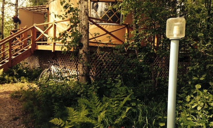 Talkeetna Apartment | Nomad Yurt, #4, Sauna, Family Gatherings, fire pits, walking distance to town