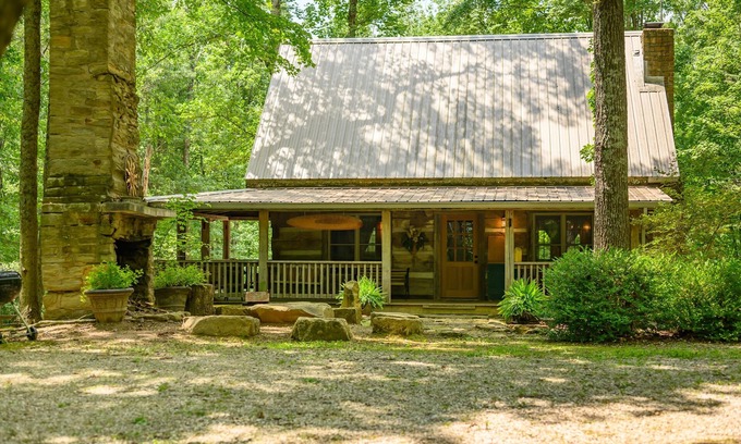 Gnaw Bone Cabin | Nostalgic log cabin antique furnishings nestled in wooded serenity Pet Friendly!