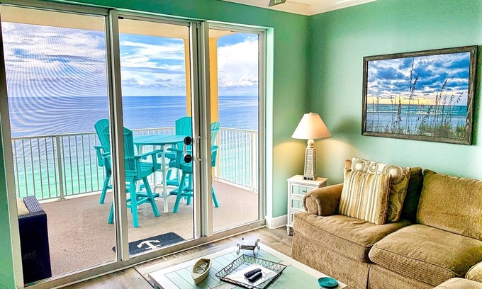 West Panama City Beach Condo | Ocean Front Paradise with Million Dollar Sunset Views and Free Beach Chairs!