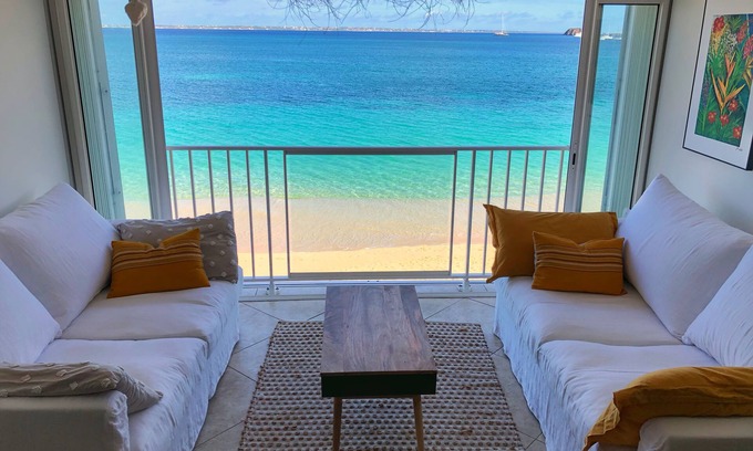 Grand Case Apartment | OCEAN SOUNDS : one bedroom two floor beach apartment with a stunning view