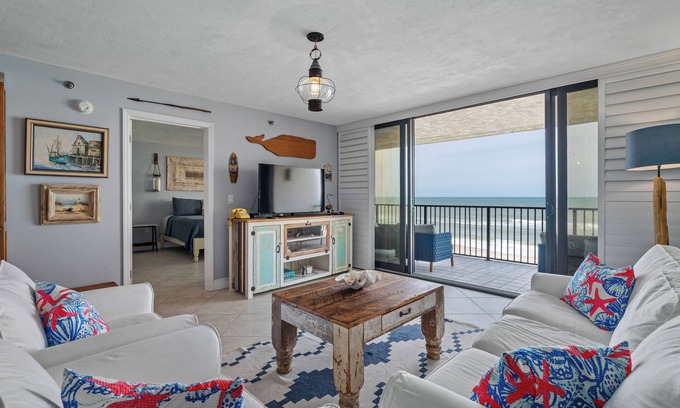 Bethune Beach Condo | Ocean View 2B/2B condo, pool, New Smyrna FL