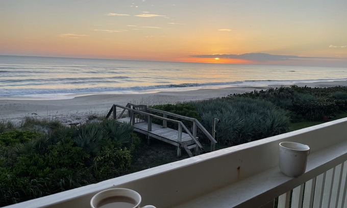 Melbourne Beach House | Oceanfront 3-story luxury 3-bedroom 2-bath with direct access to pristine beach