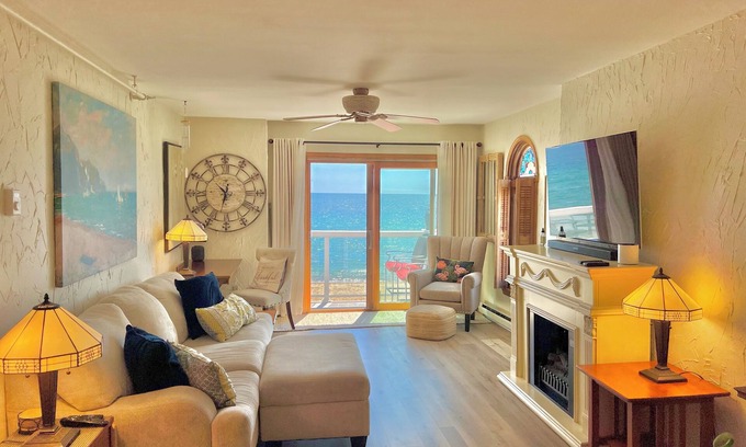 Old Orchard Beach Condo | Oceanfront Oasis: Stunning Beach Condo in the Heart of Old Orchard Beach, Maine