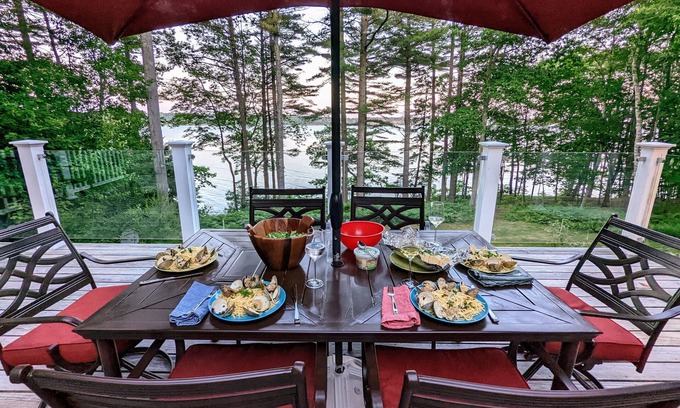 Round Pond House | Oceanfront, views from every room! Spacious midcoast retreat with private dock