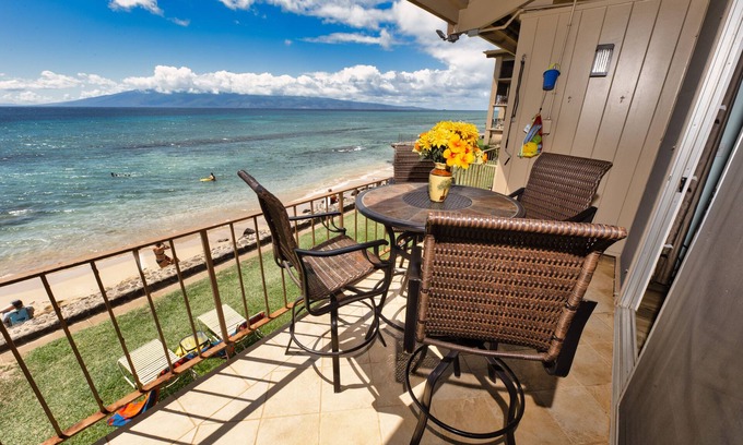 Honokowai Condo | Oceanfront well-stocked home 20 ft from the ocean to relax and recharge