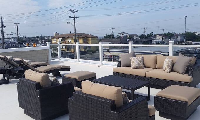 Harvey Cedars Apartment | Oceanside private Second floor with Roof Top Deck Center of Harvey Cedars