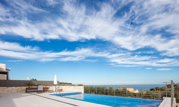 Kato Galatas Villa | Oinolithos Luxury Villa Nemea - Sea views, 1 km from the beach, private pool!