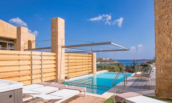 Marathi Villa | Olea Villas - Infinity Pool, Hot Tub, Sea Views