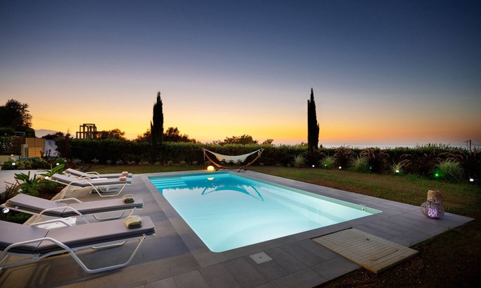 Rethymno Villa | Olive Garden Residence, with Privare Pool, Full Kitchen, Garden, Pet Friendly