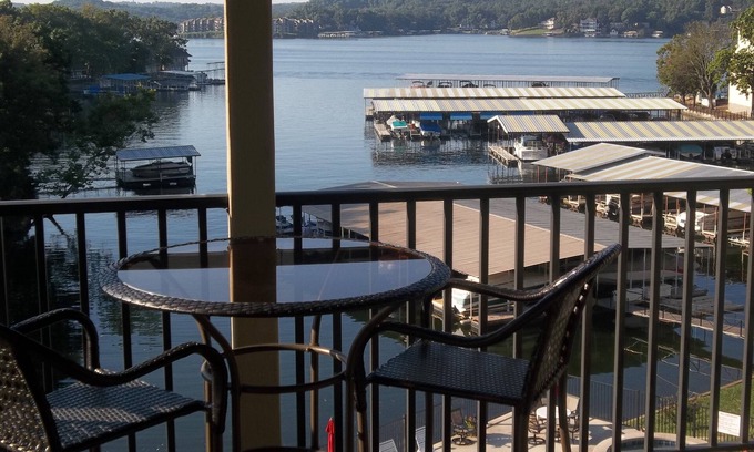 Lake Ozark Condo | Only 2 Steps In! Great Condo Overlooking Lake & Pool! King Bed!