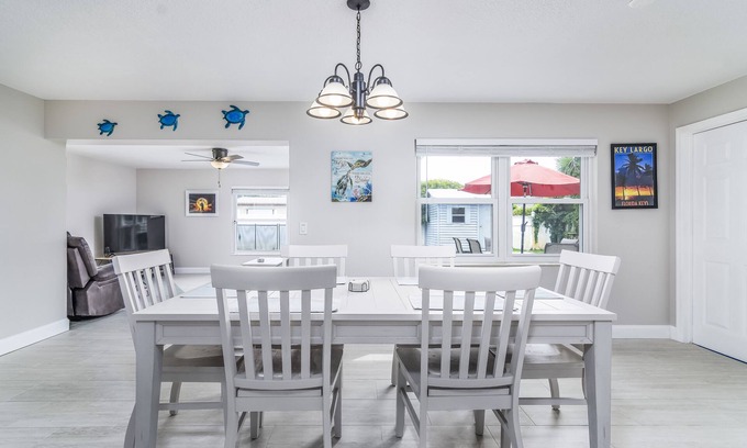 Merritt Island House | Open & Inviting with Pool and Hot Tub