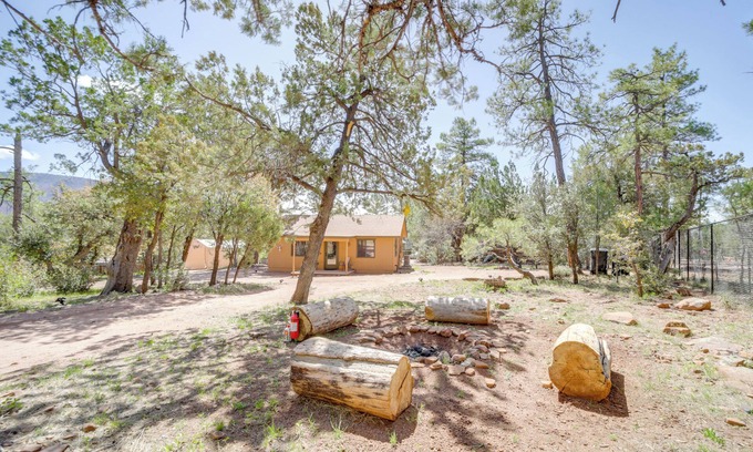 Pine Cabin | Outdoor Entertainment Spaces: Remote Pine Home!
