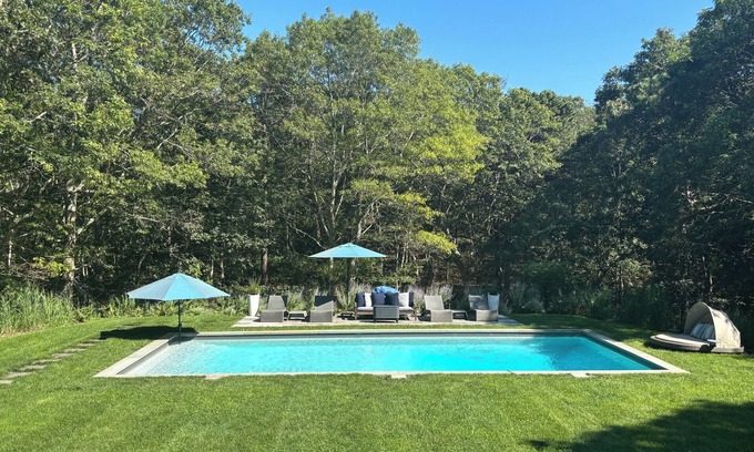 Northwest Harbor House | Outdoor living.Ideal location in East Hampton with resort inspired backyard!