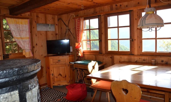 Saint-Luc Ski Chalet | Outside: cottage for 6 people, balcony and terrace with garden furniture -Interior: 80 m2, closed en