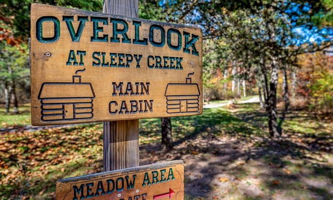 Berkeley Springs Cabin | Overlook at Sleepy Creek -secluded, creek access, grill, wifi, deck, game room