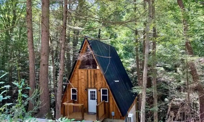 Campton House | Overlook Oasis! RRG, A-frame Cabin, NEW HOT TUB, Grill! Pet friendly