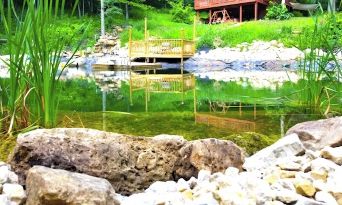 Harpers Ferry Cabin | Paint Creek Lodge 5 Bedrooms with Hot Tub & Swimming Pond