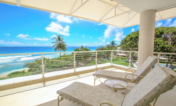Saint Matthias Condo | Palm Beach 401, Hastings Barbados, 2 Bdrm Condo. STUNNING Ocean & Garden Views!