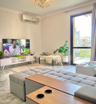 The 5th Settlement Apartment | Panoramic View Luxury 2 Beds Hotel Apart - East Town Compound - Sodic - New Cairo - Cairo
