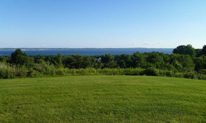 Forest Beach Condo | Panoramic Views of Little Traverse Bay in Harbor Springs